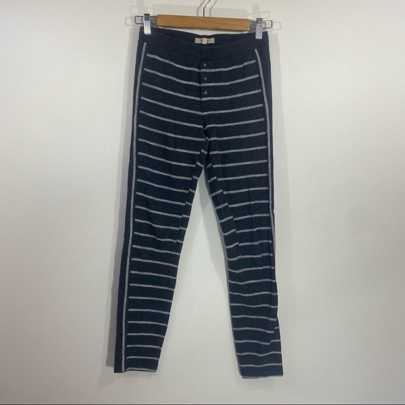 Madewell Gray and White Striped Sleep Leggings - Picture 2 of 9